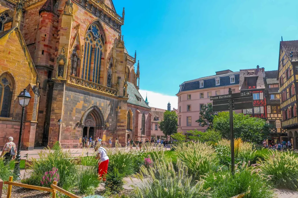 Vue de la Collégiale de Colmar